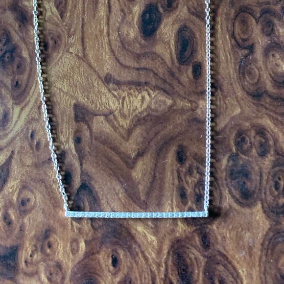 LINE PENDANT WITH CRISTALS THIN CHAIN NECKLACE ⛓️ - Picture 8 of 10